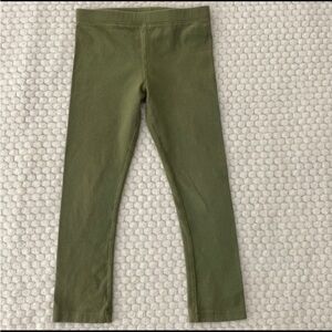 Old Navy Olive Green Cotton Blend Leggings  Girls Size 5T